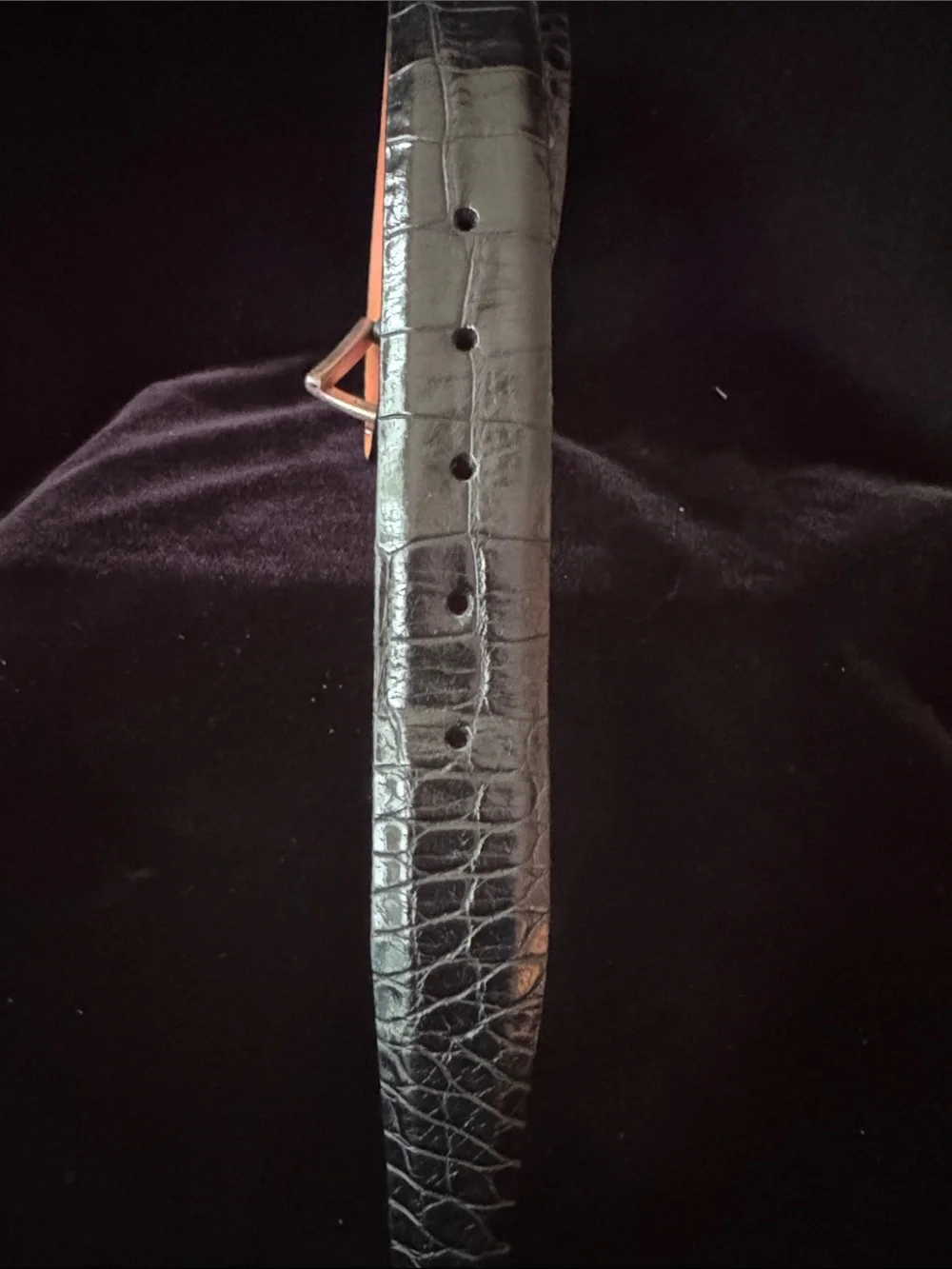 Martin Dingman Alligator Pattern Leather Belt